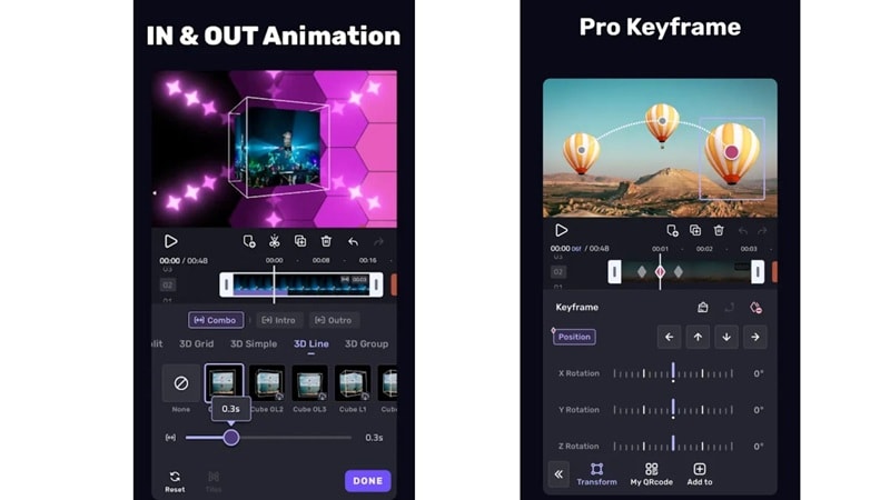 vivacut ai animation features