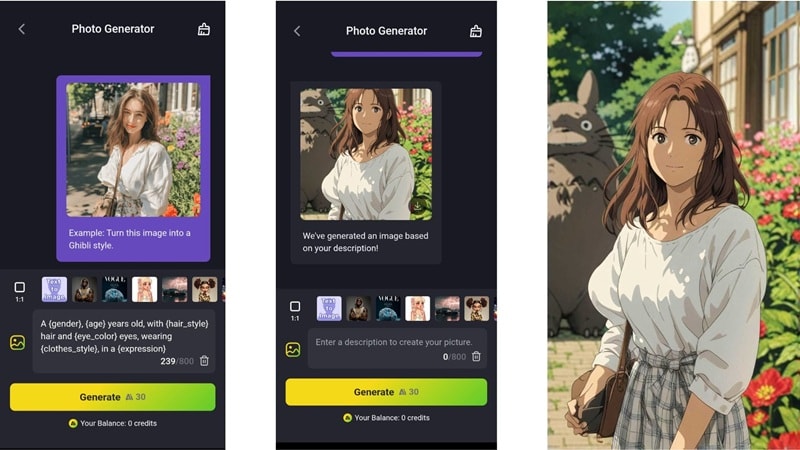 vivacut ai photo generator