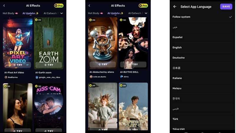 latest template in vivacut app