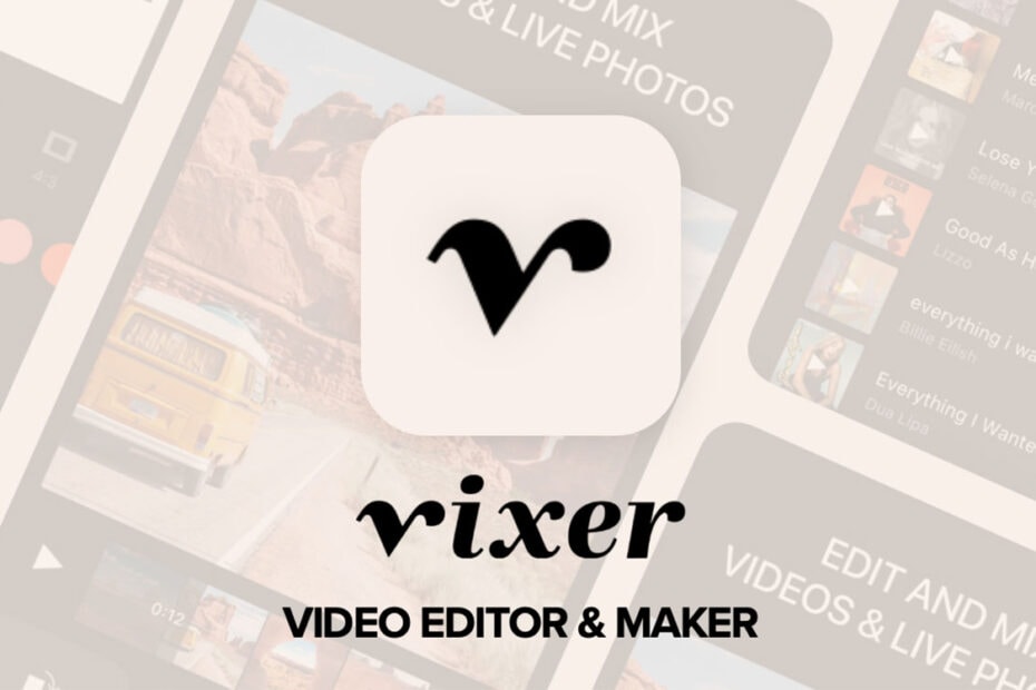 cover photo with the vixer logo