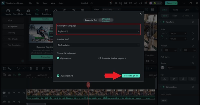 generate auto subtitles