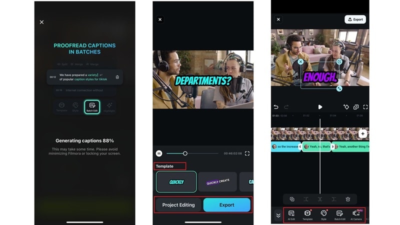 edit captions style