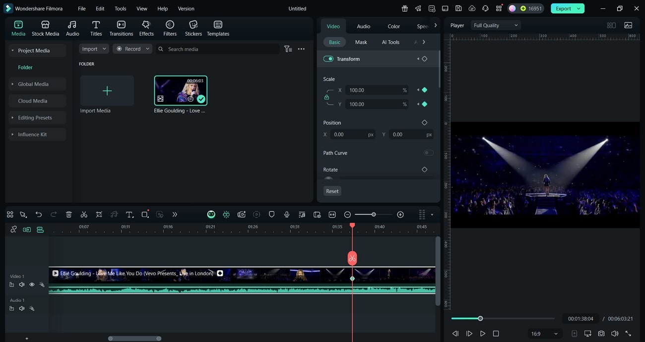 wondershare filmora desktop interface