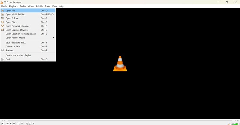 open the video in vlc
