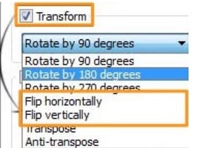 flip horizontally or vertically