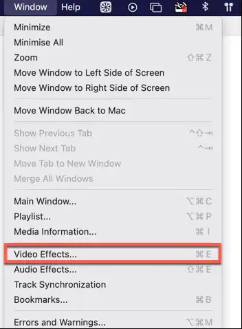 vlc video effects mac