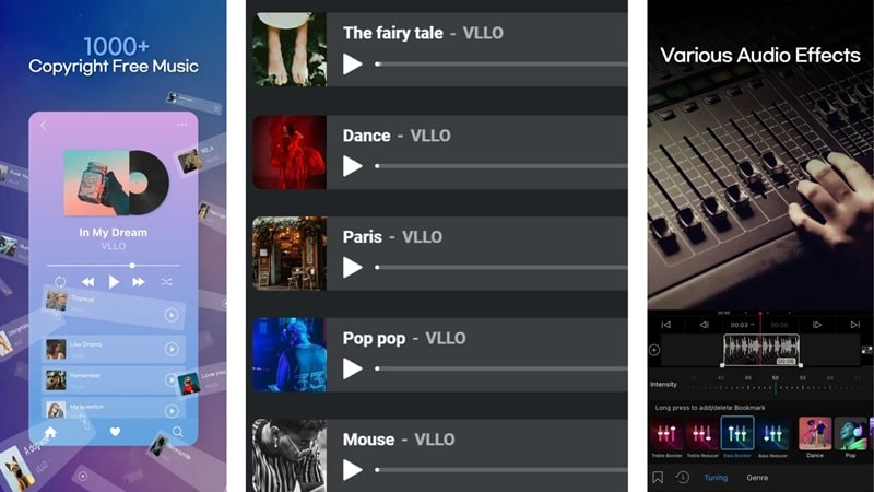 vllo editing app music library