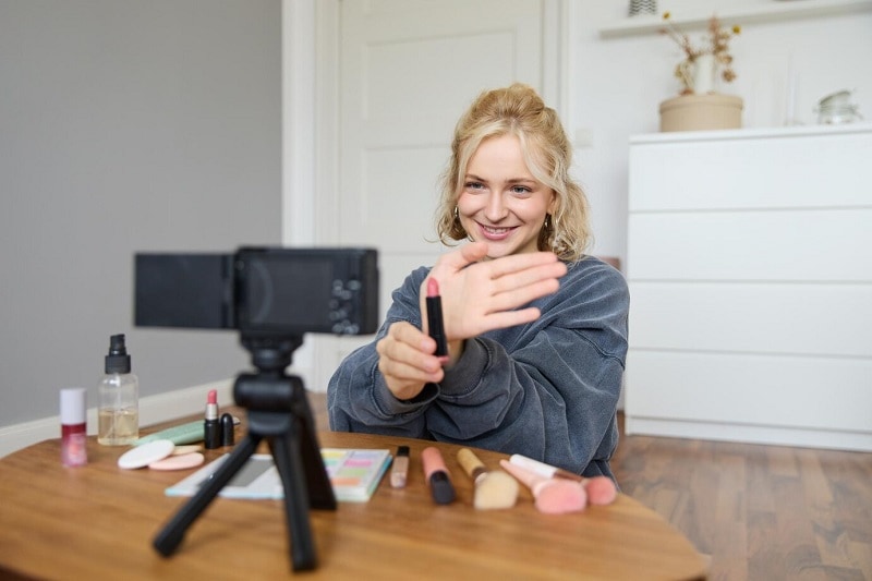 preparing to make a vlog