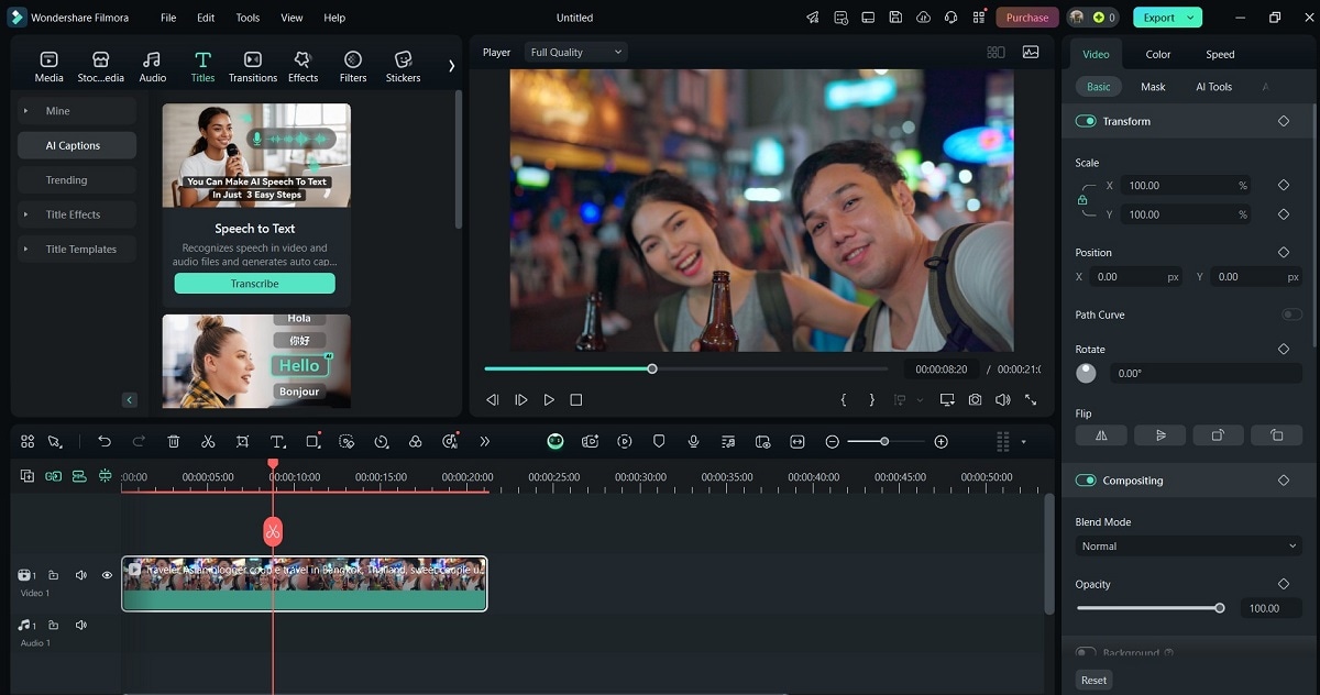 editing in filmora