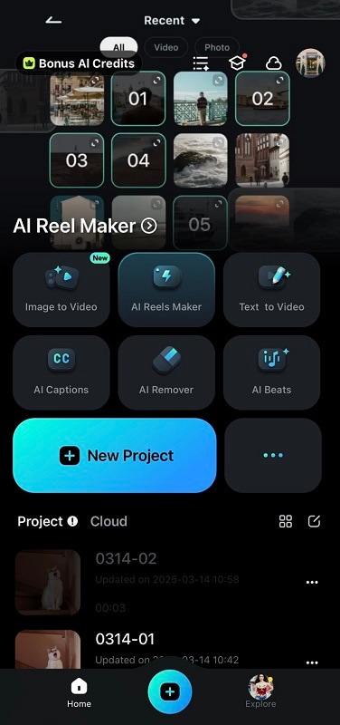 ai reels maker mobile