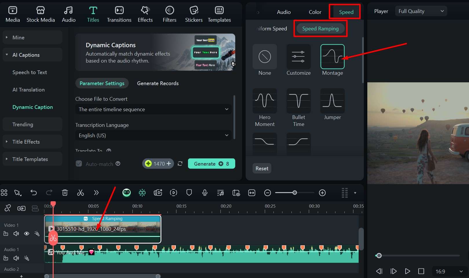 filmora speed ramping