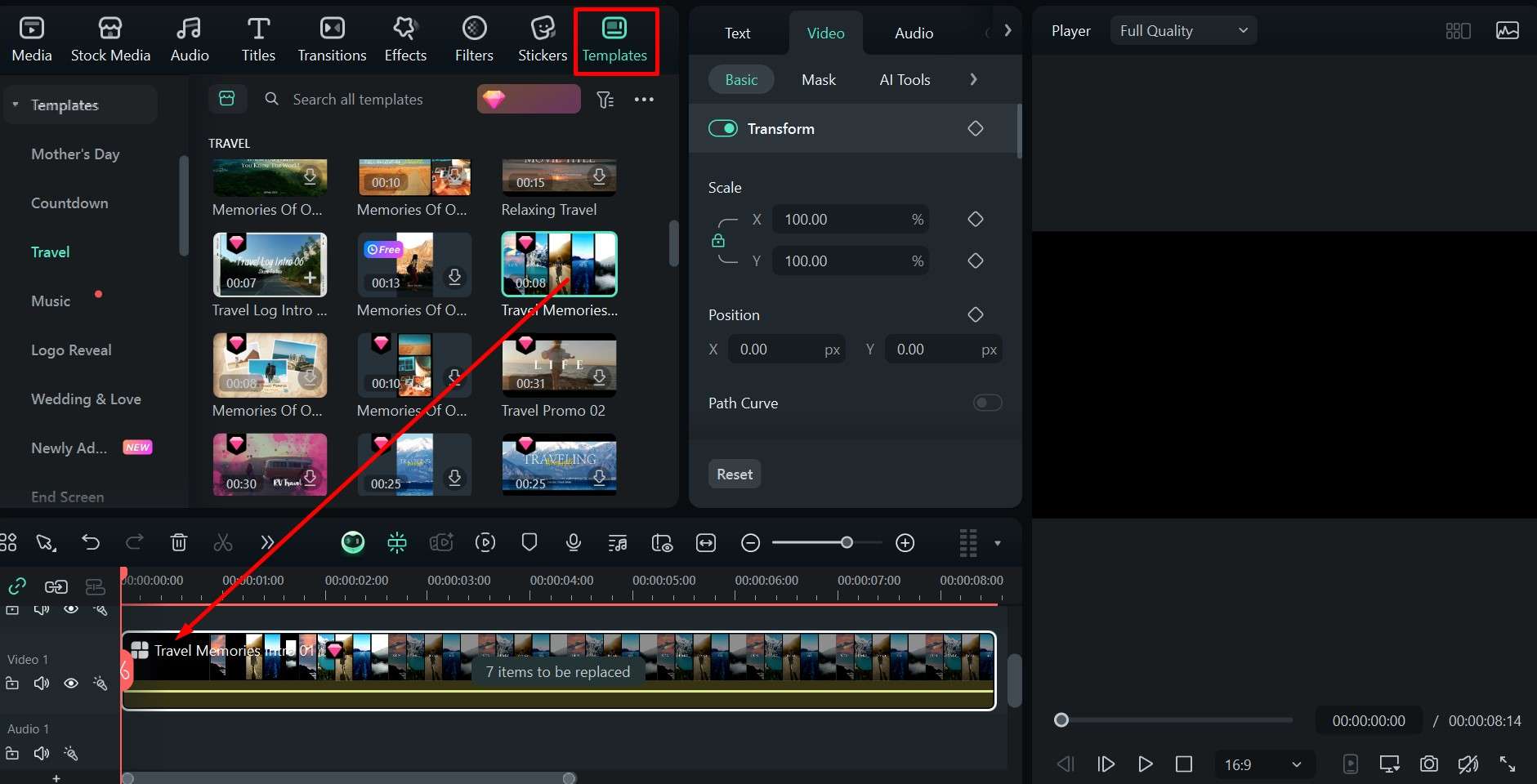 filmora intro templates