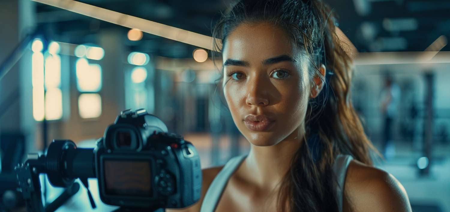 ai generated photo woman fitness vlog