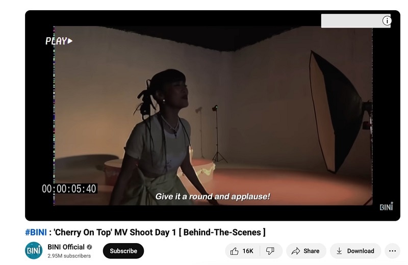 behind the scenes vlog