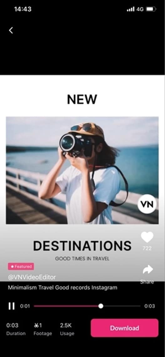 travel vlog template