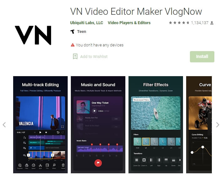 vn video editor per android