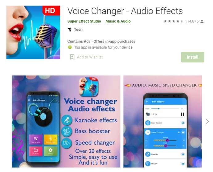  Voice Changer - Efek Audio