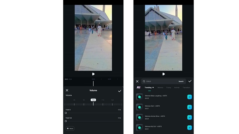 edit audio on filmora mobile