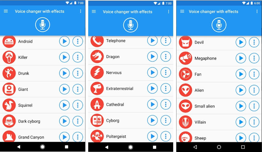 Voice Changer with Effects app 