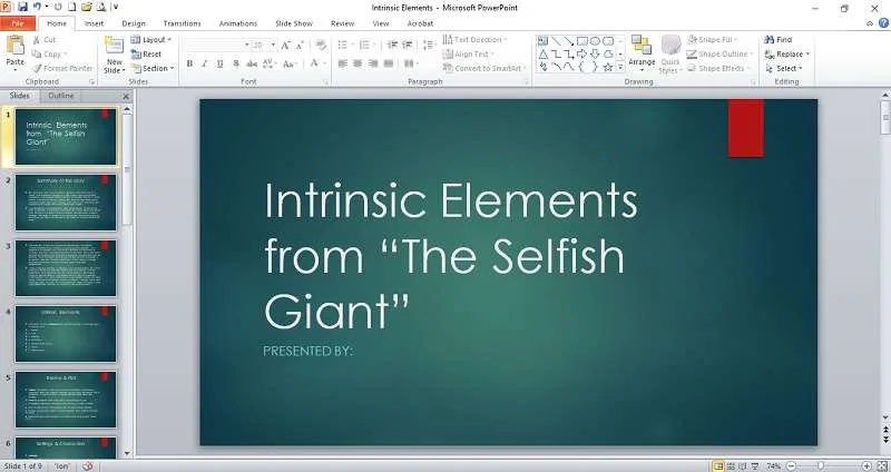 abra seu arquivo do powerpoint e selecione os diapositivos