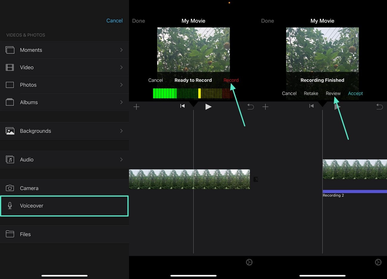 pick voice over and record