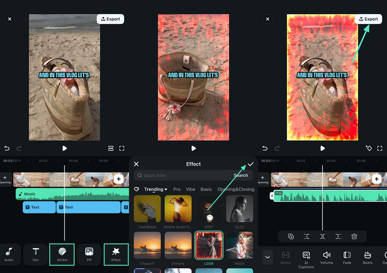 use stickers, effects and much more