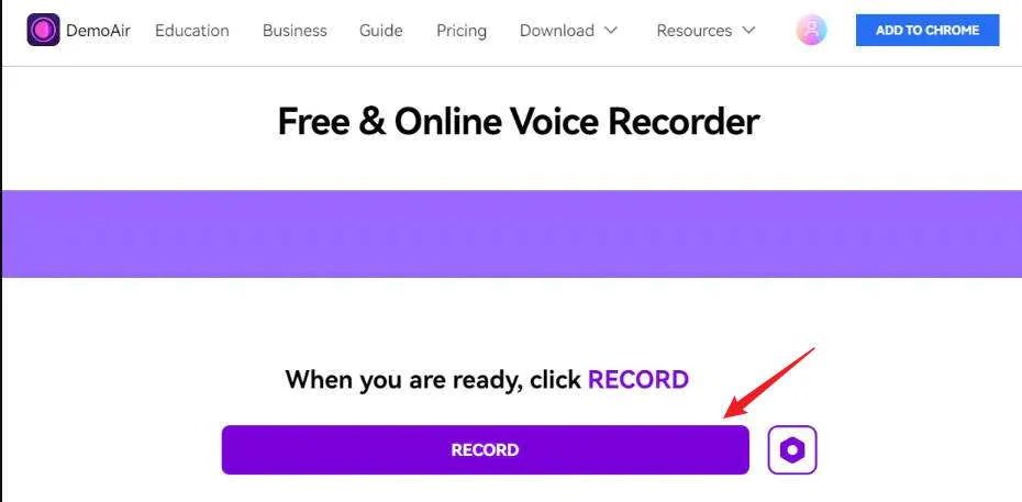 select your microphone and click record