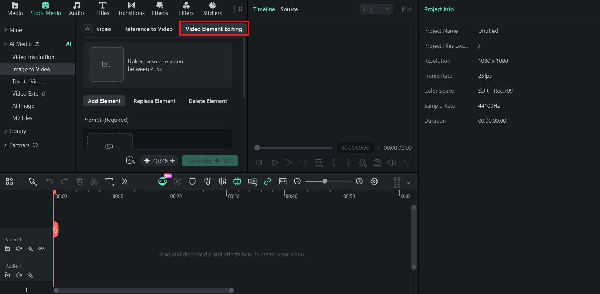 voidmagic open filmora video element editing