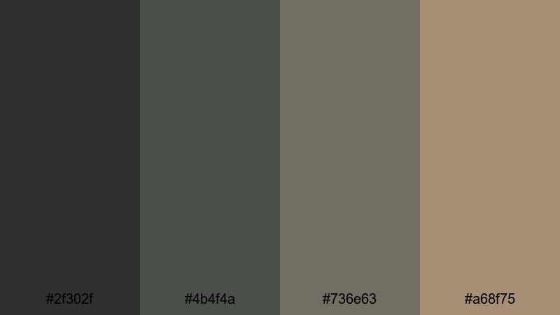 volcanic basalt edge earth color palette with hex codes