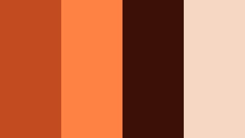 volcanic frame burst brick orange color palette with hex codes