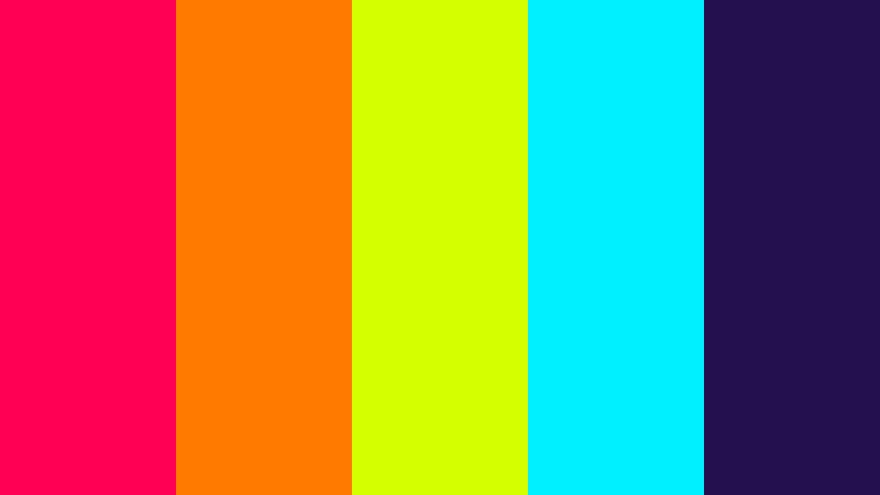 voltage bloom neon color color palette with hex codes