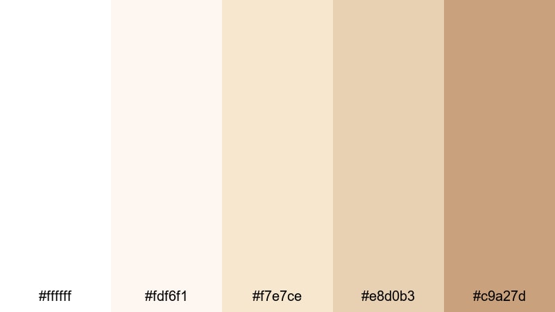 vows in champagne champagne gold color palette with hex codes