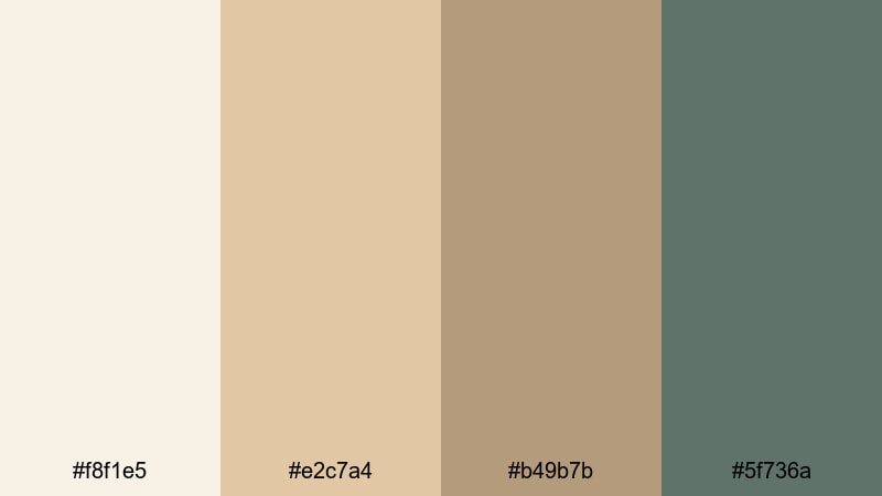 wanderlust beach camp sand color palette with hex codes