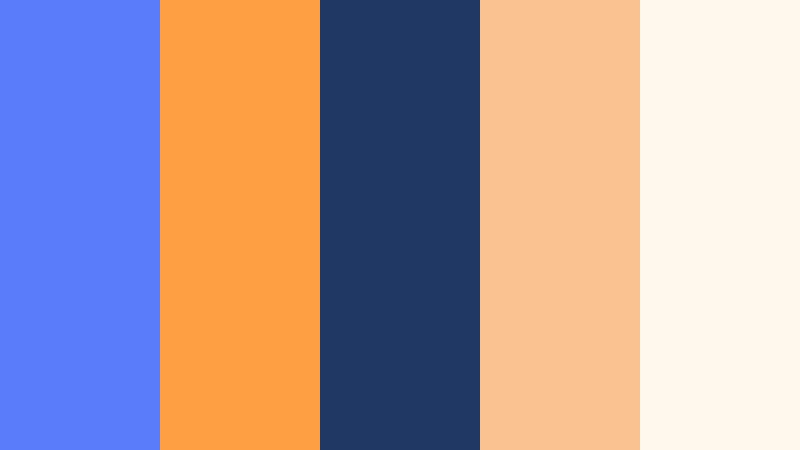 warm startup glow royal blue and orange electronics store color color palette with hex codes
