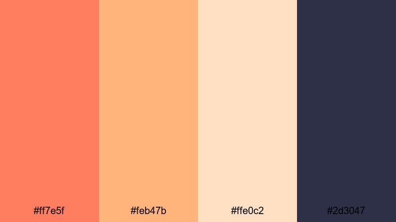 warm studio backdrop flame color palette with hex codes