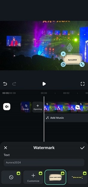 filmora watermark menu