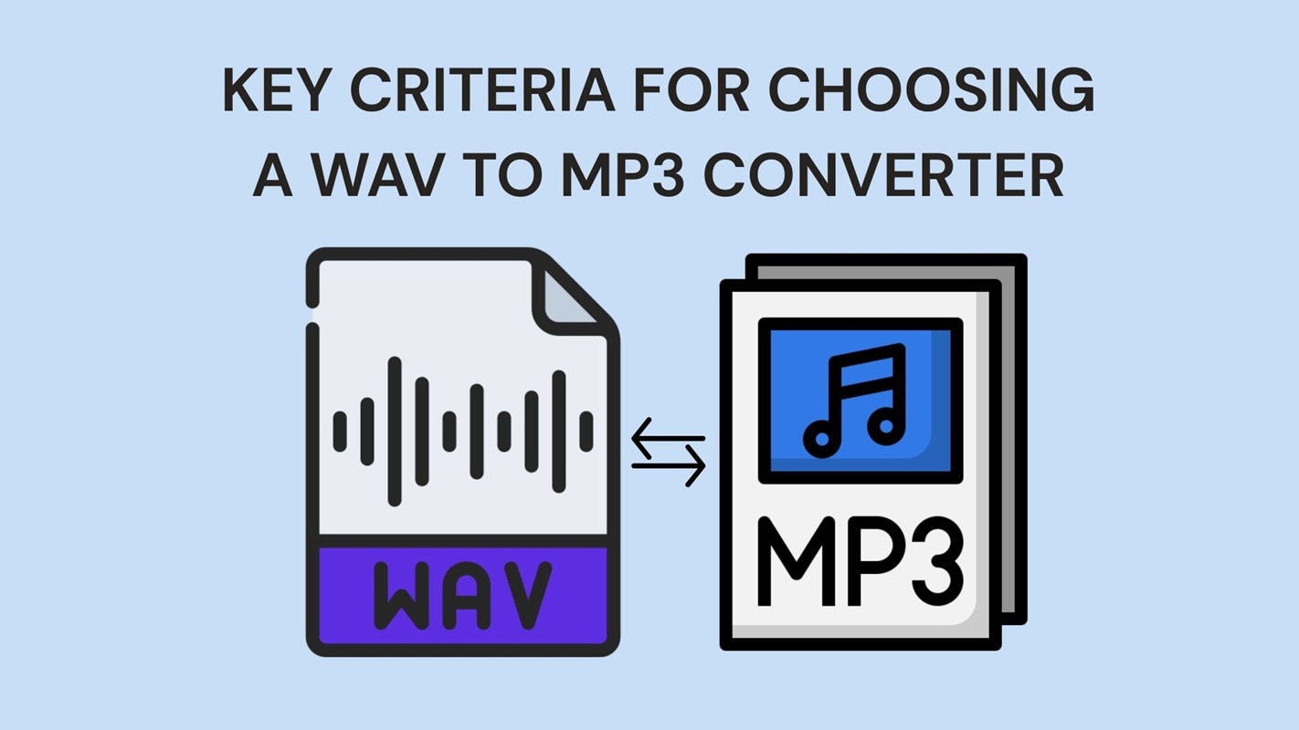 key criteria for choosing a wav to mp3 converter