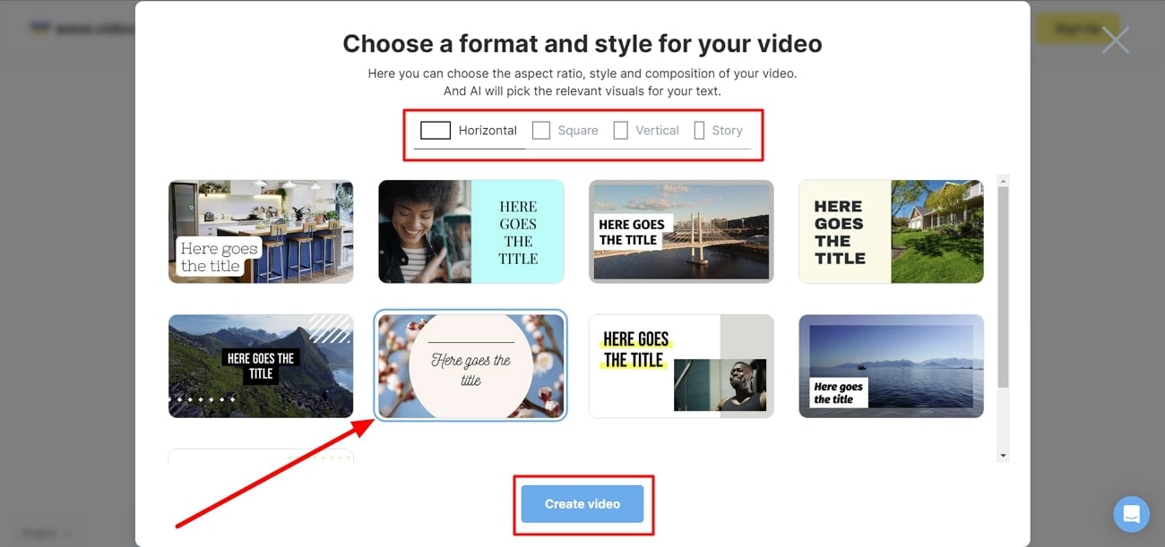select format and style
