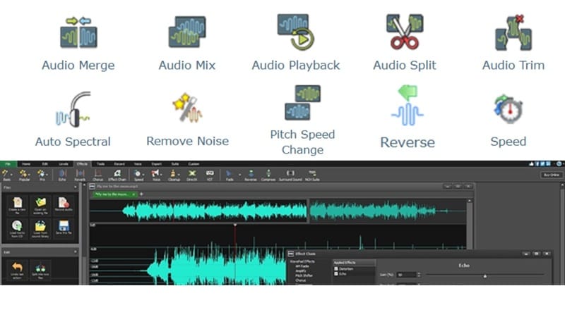 features available in wavepad audio editor