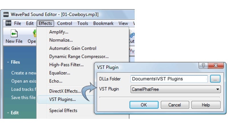 vst plugins in wavepad master edition