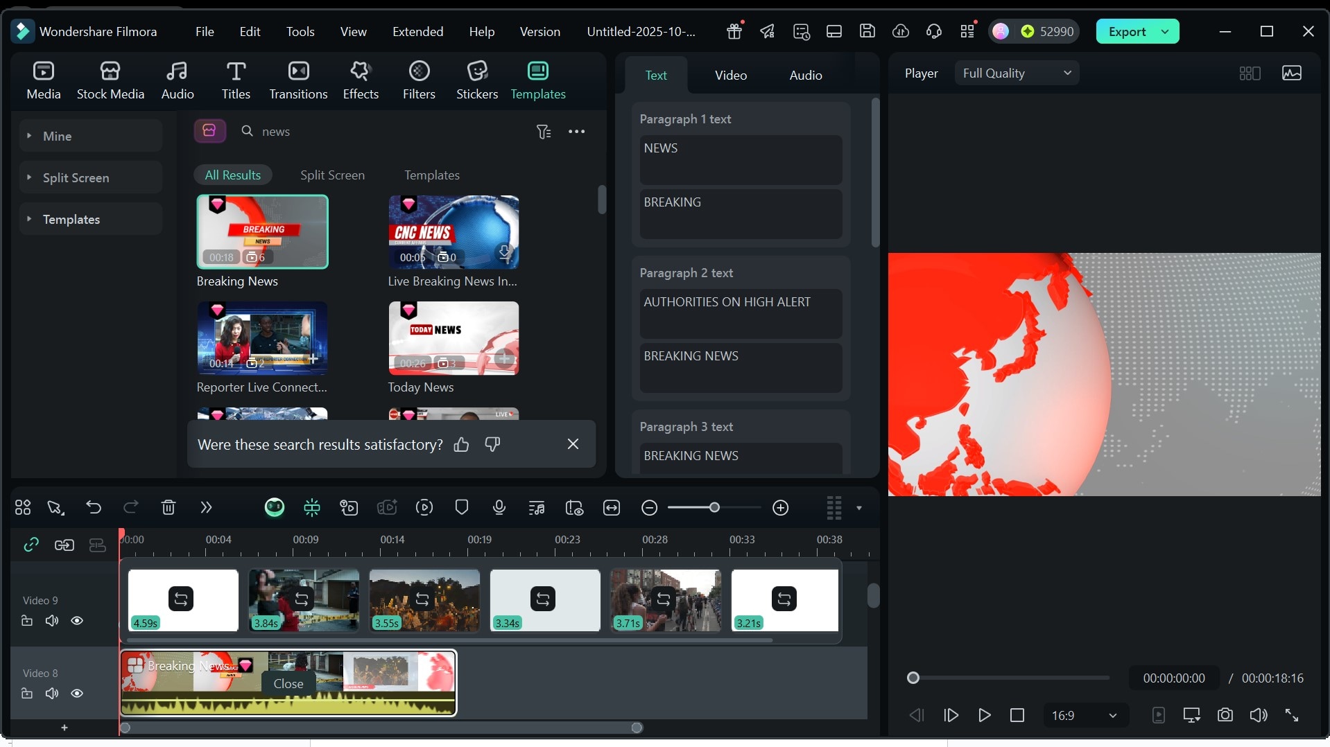 weather news template download
