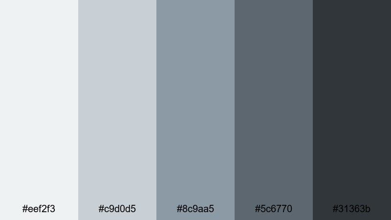 weathered blueprint loft vintage color palette with hex codes