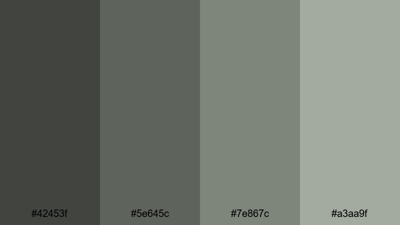 weathered tech shell drab color palette with hex codes
