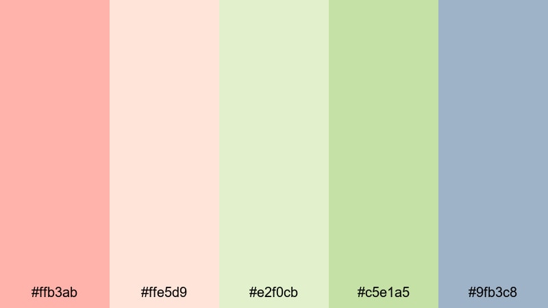 wedding garden melon melon color palette with hex codes