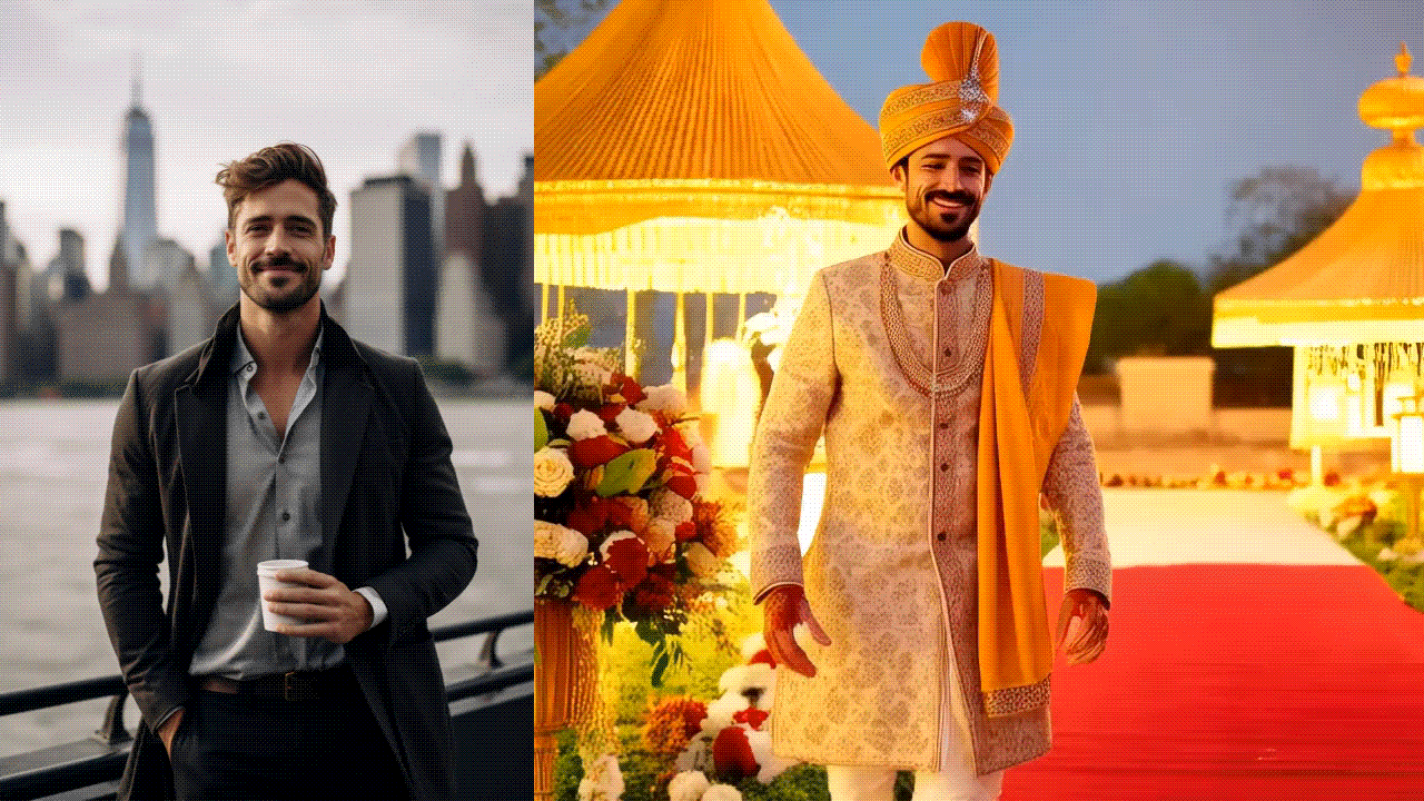 wedding groom image to video template