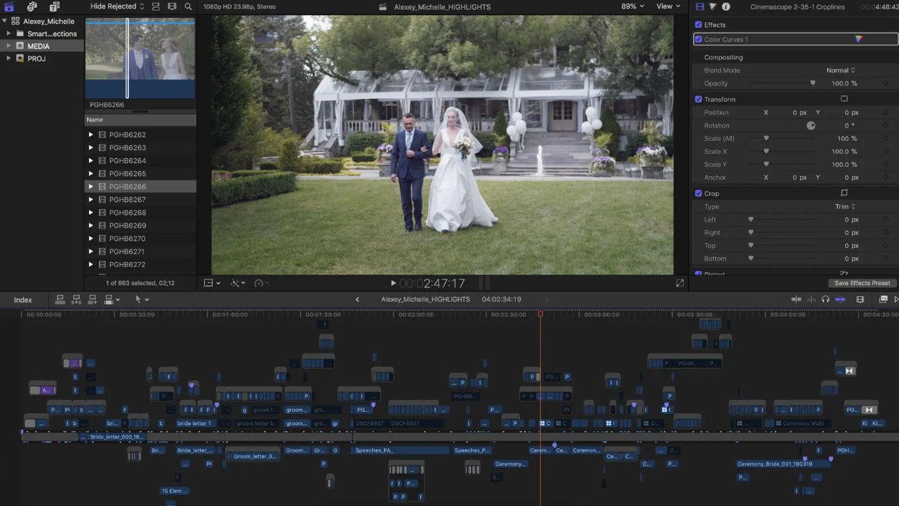 image showcasing final cut pro interface