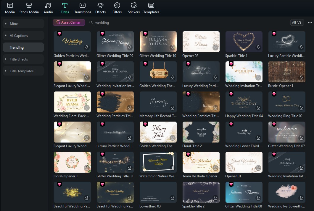 photo showcasing filmora animated titles library