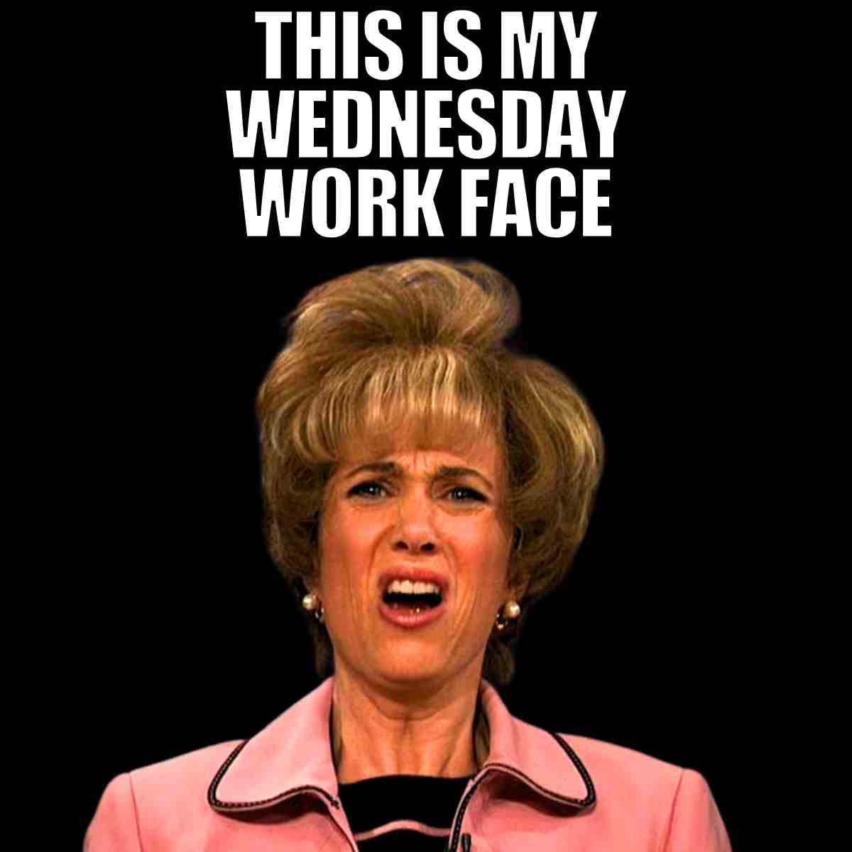 frustrated wednesday workplace face