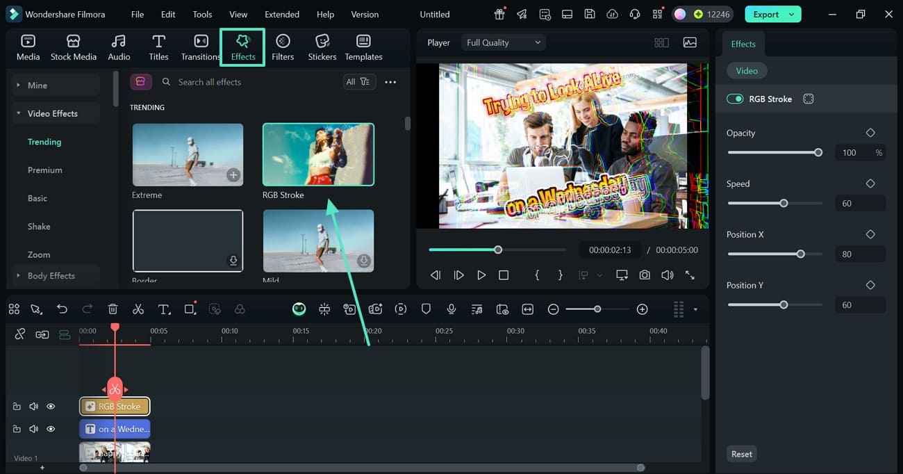 add effects filmora pc