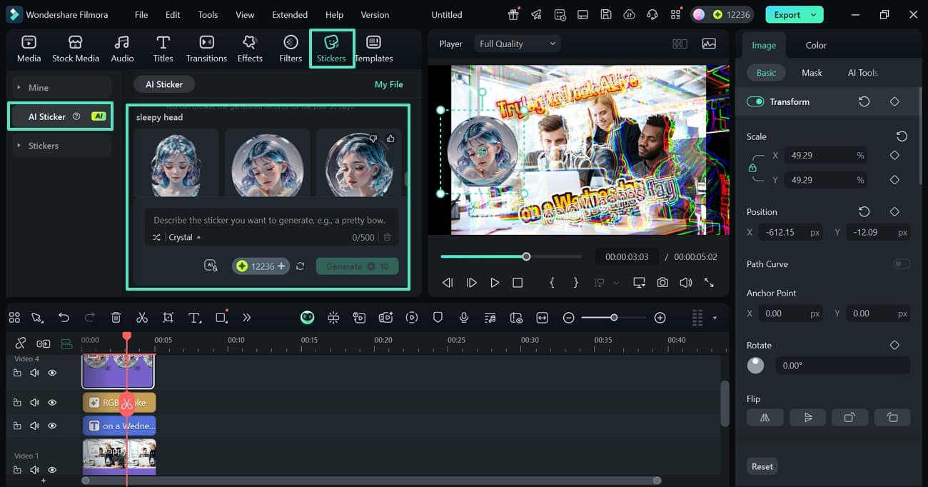 generate ai sticker for meme